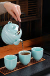 Chinesisches Teeservice 6 Tassen Kanne