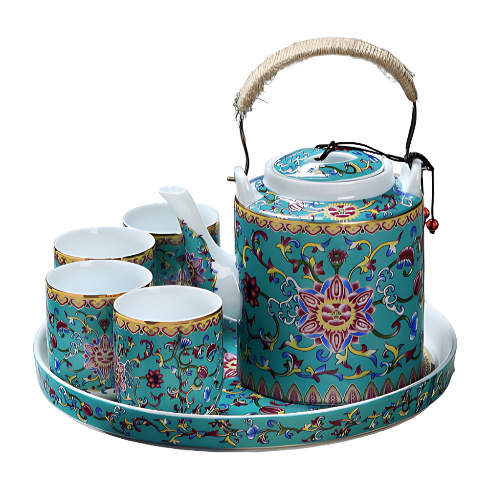 Chinesisches Teeservice Blau