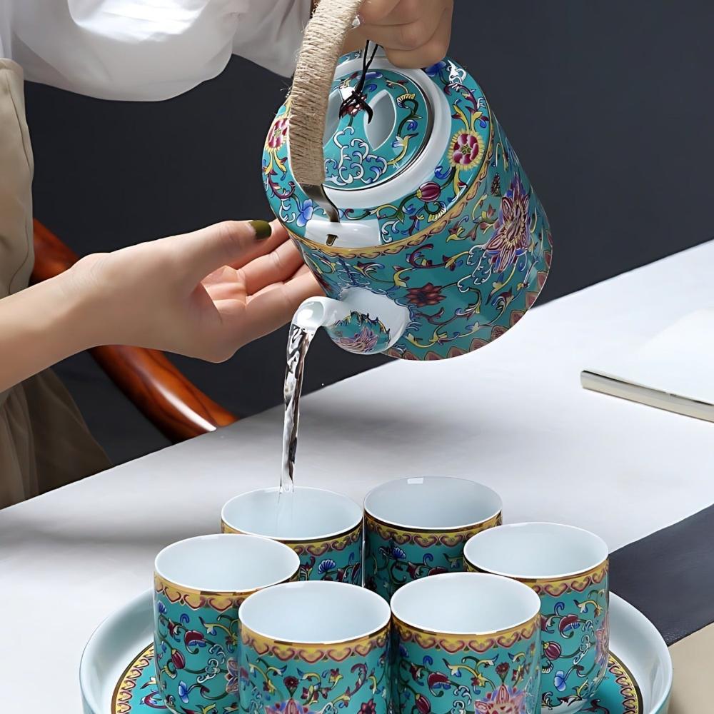 Chinesisches Teeservice Blau