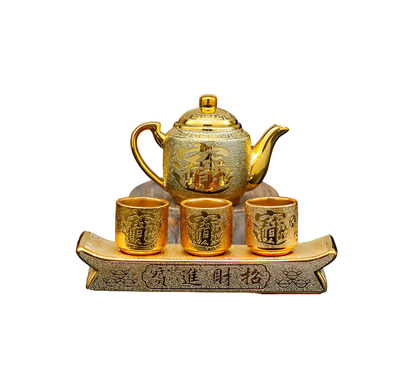 Chinesisches Teeservice Gold