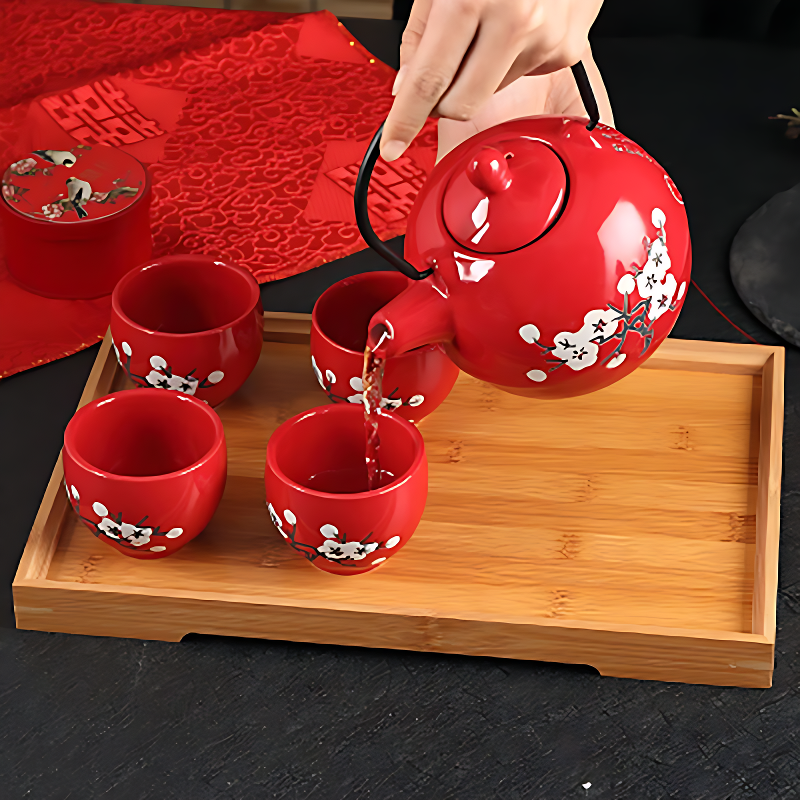 Chinesisches Teeservice Kirschblüte