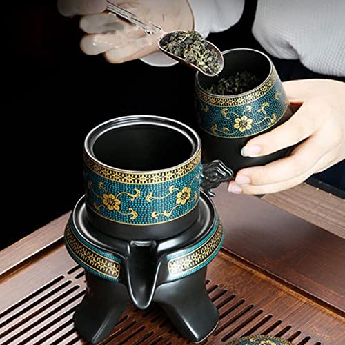 Chinesisches Teeservice Schwarz Gold