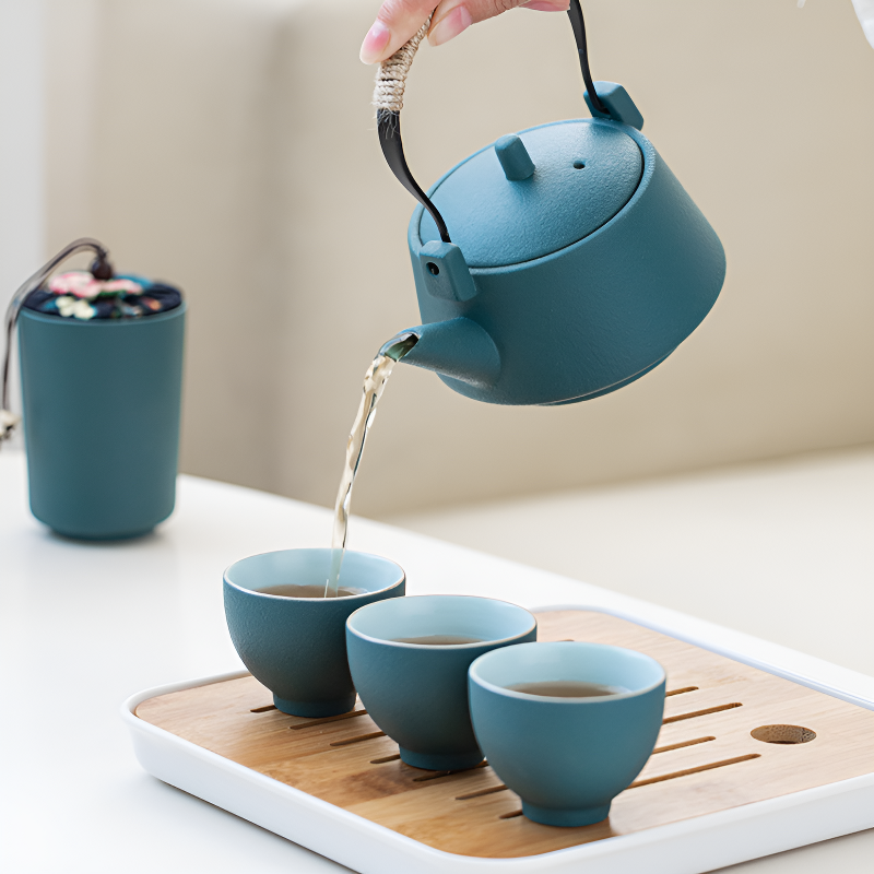 Chinesisches Teeset grün