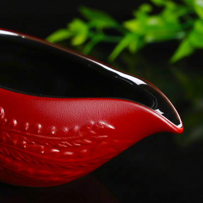 Chinesisches Teeset roter Drache