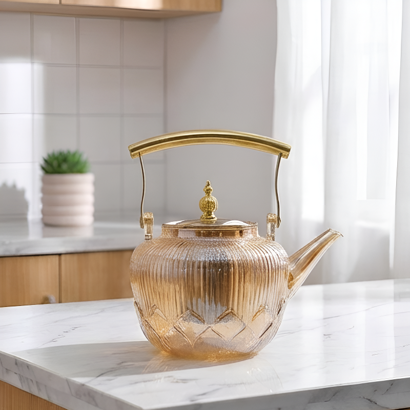 Design-Glas-Teekanne