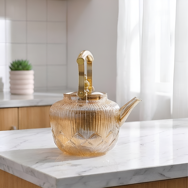 Design-Glas-Teekanne