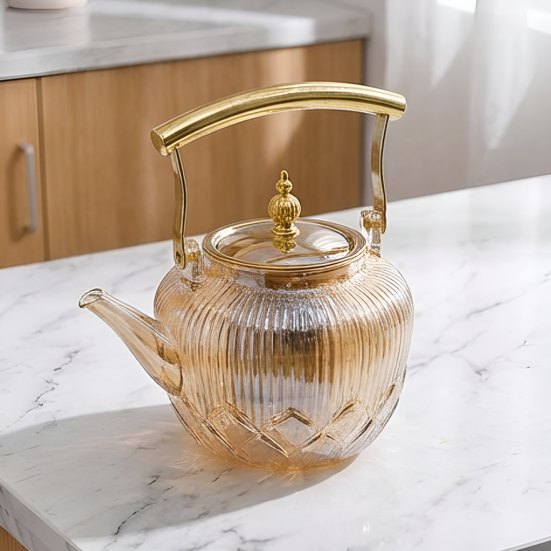 Design-Glas-Teekanne