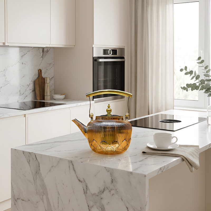 Design-Glas-Teekanne