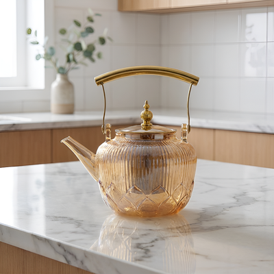 Design-Glas-Teekanne