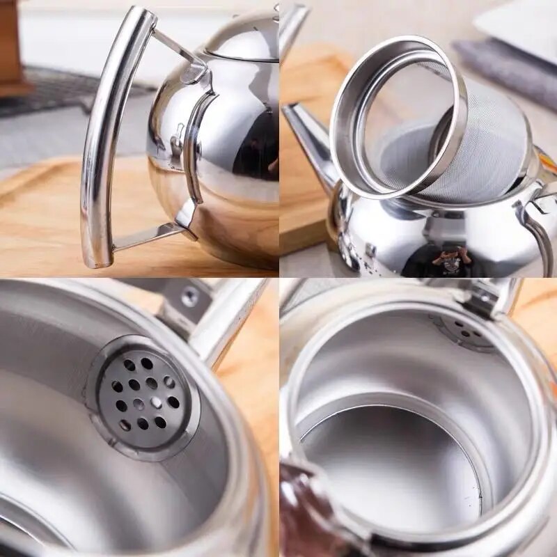 Edelstahl Infusor Teekanne