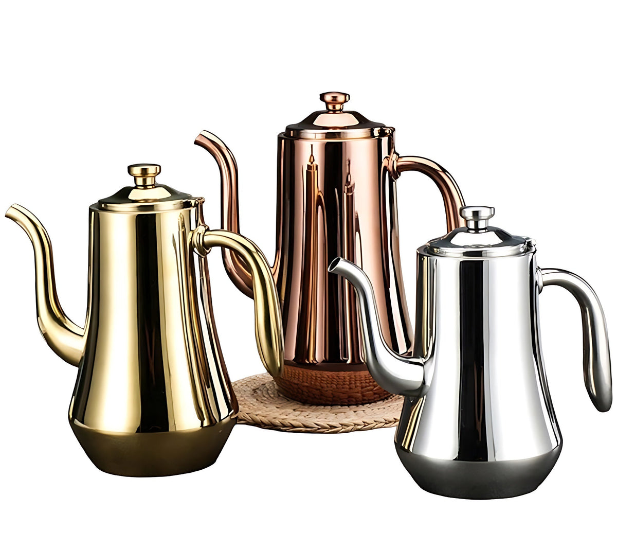 Zoegneer Edelstahl Teekanne 1,5L - Induktionsgeeignet Mit Filter, Gold