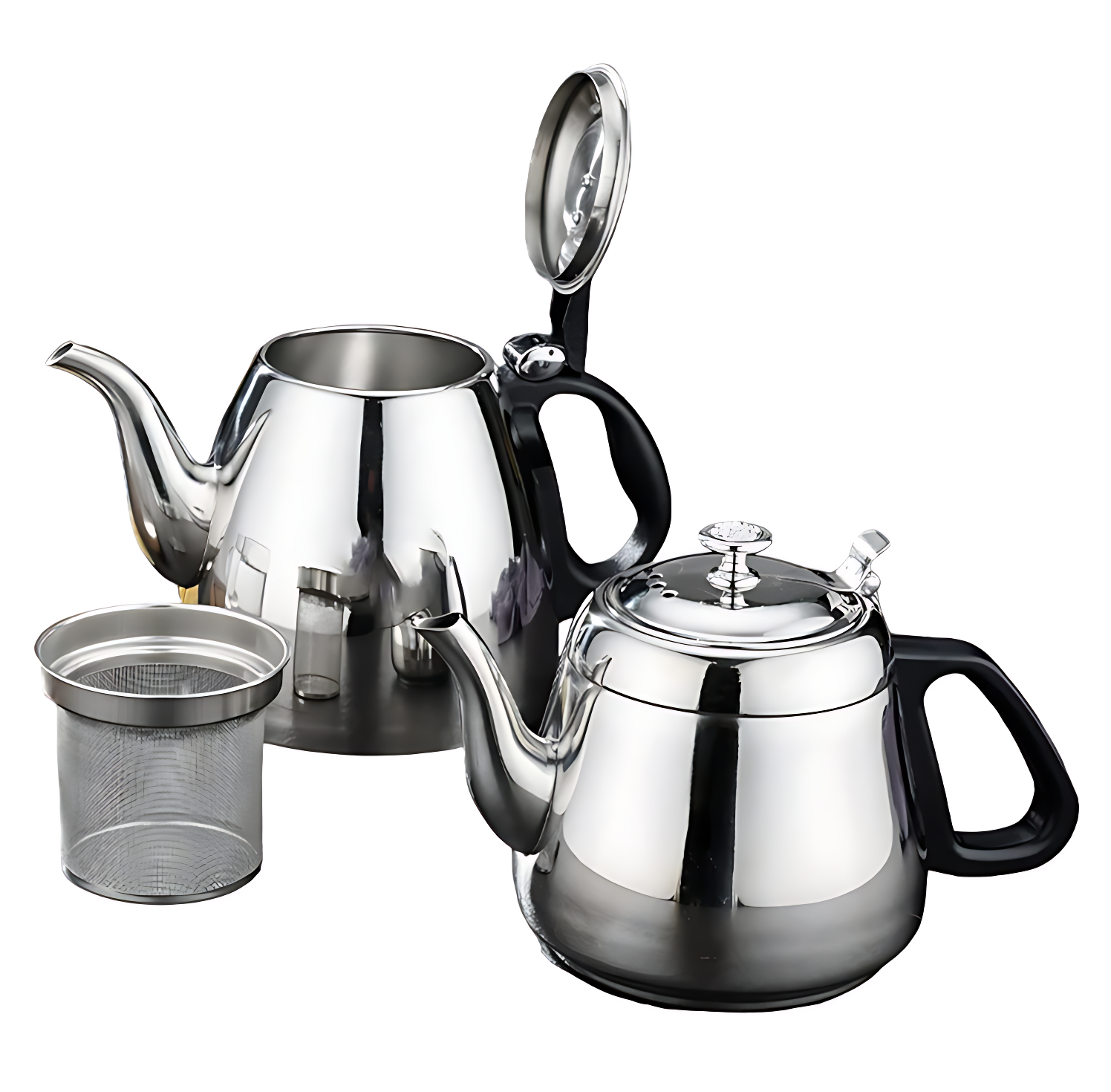 Edelstahl-Wasserkocher Mit Teekanne