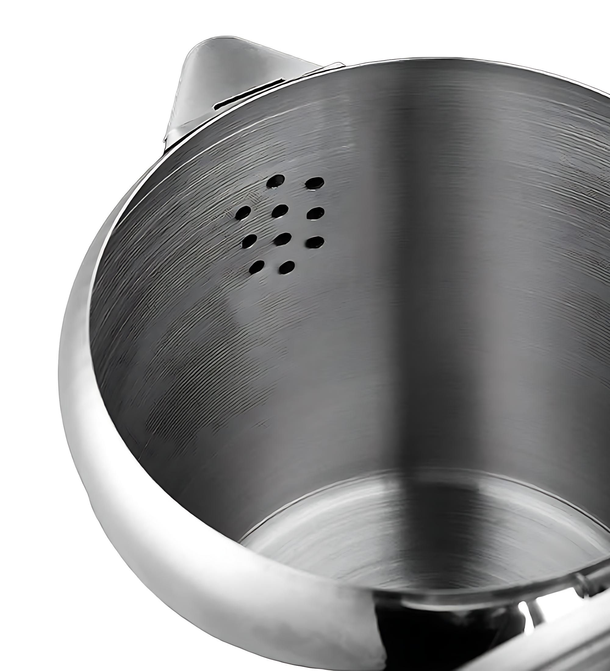 Eine Teekanne aus Edelstahl