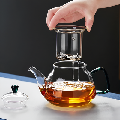 Einfache transparente Teekanne