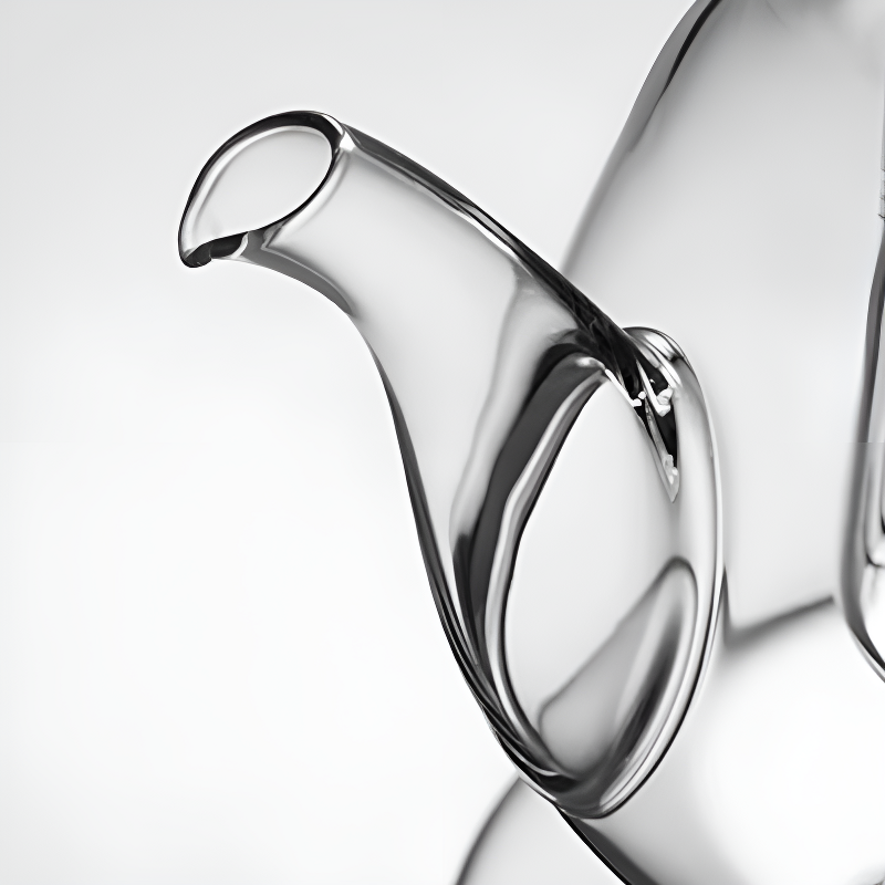 Einfache transparente Teekanne