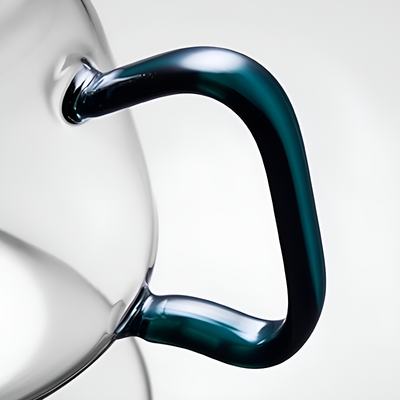 Einfache transparente Teekanne