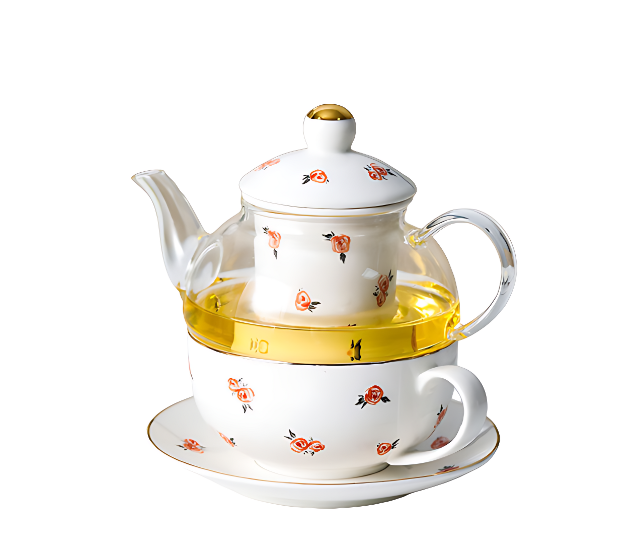 Einzel Teekanne Mit Sieb Und Tasse