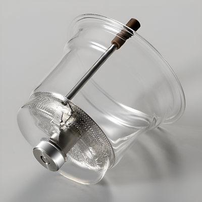 Elegante transparente Teekanne