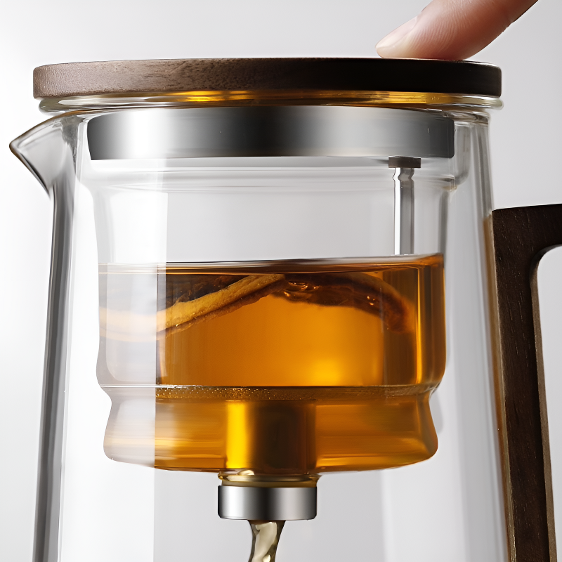 Elegante transparente Teekanne