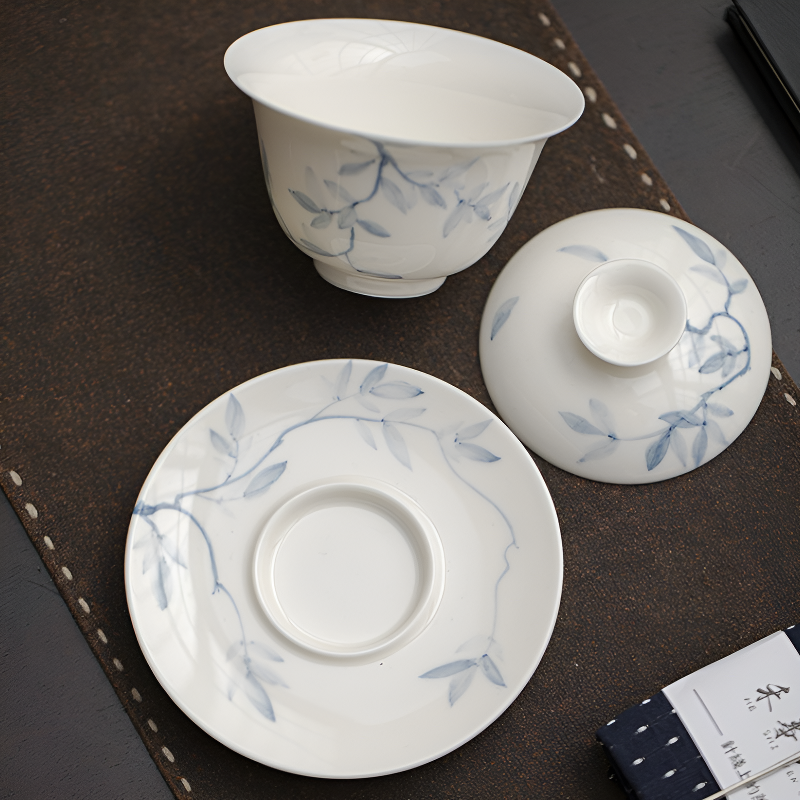 Eleganter Gaiwan aus Porzellan
