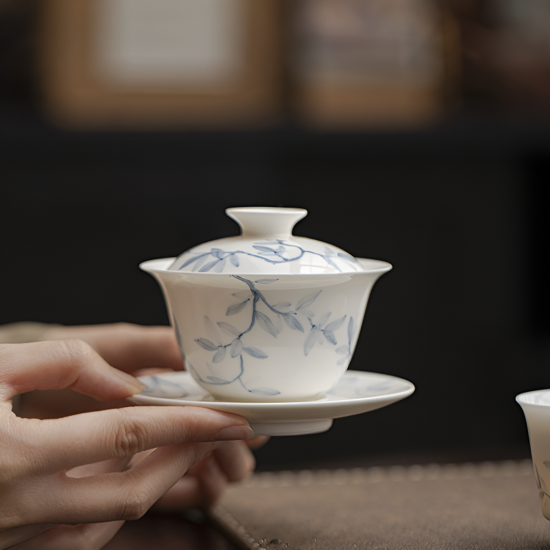 Eleganter Gaiwan aus Porzellan