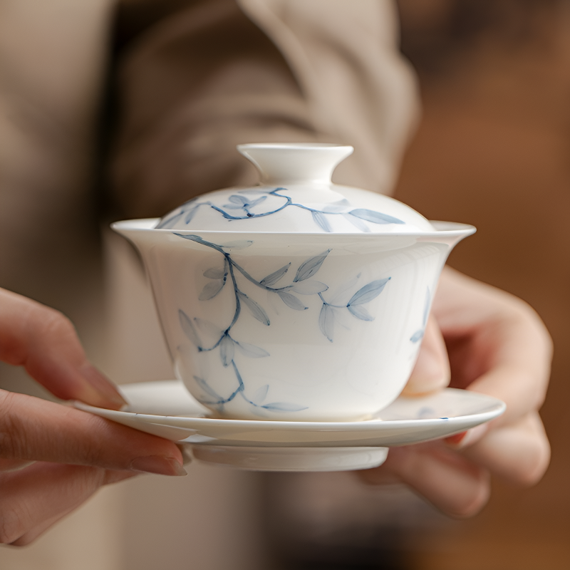 Eleganter Gaiwan aus Porzellan