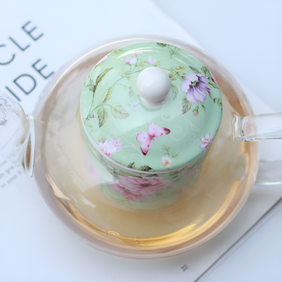 Englische Glas Teekanne