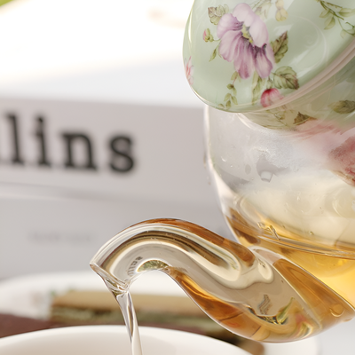 Englische Glas Teekanne