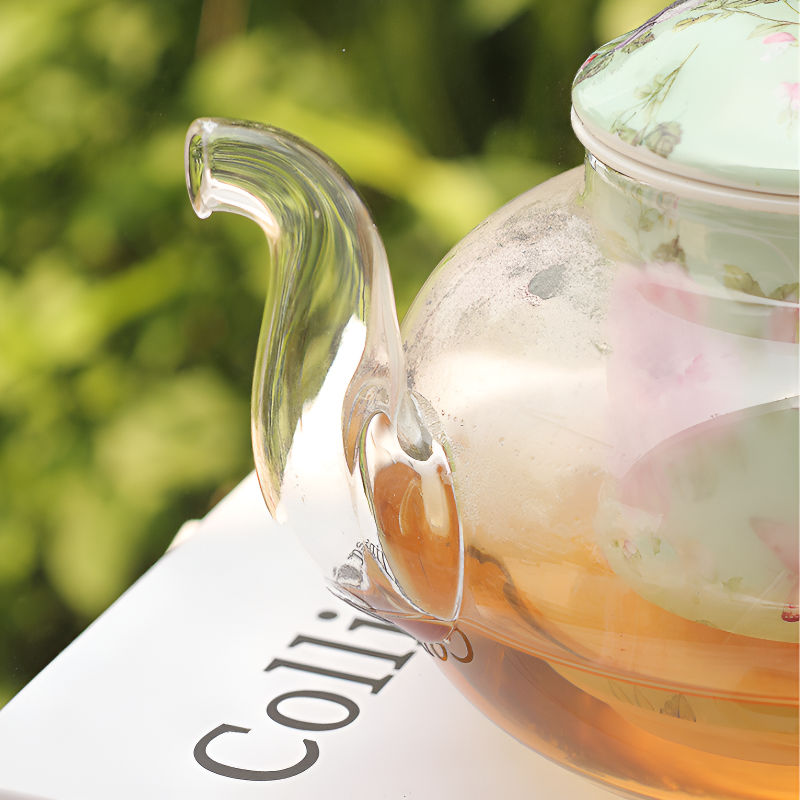 Englische Glas Teekanne