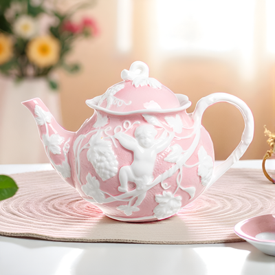 Englische Teekanne romantisches Dekor