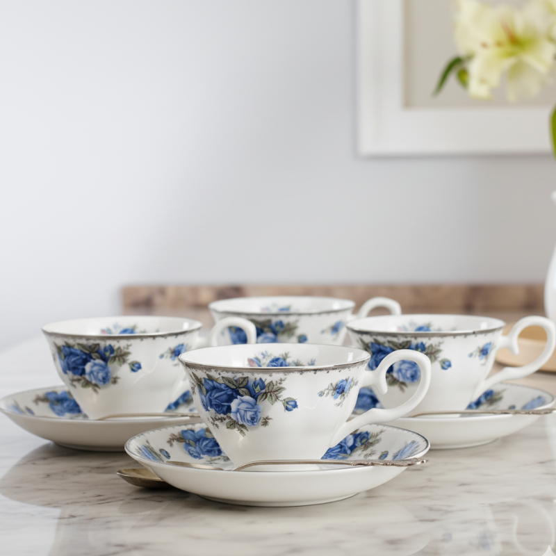 Englische weiße Porzellan Teekanne