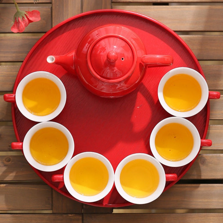 Englisches Teeservice in Rot