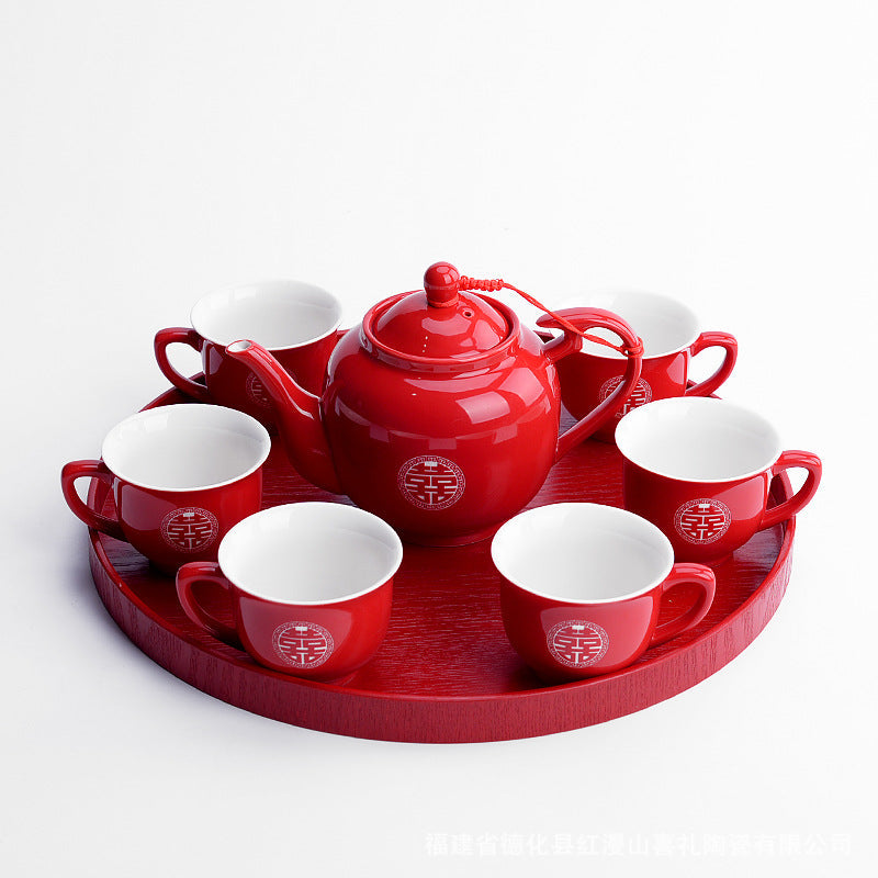 Englisches Teeservice in Rot