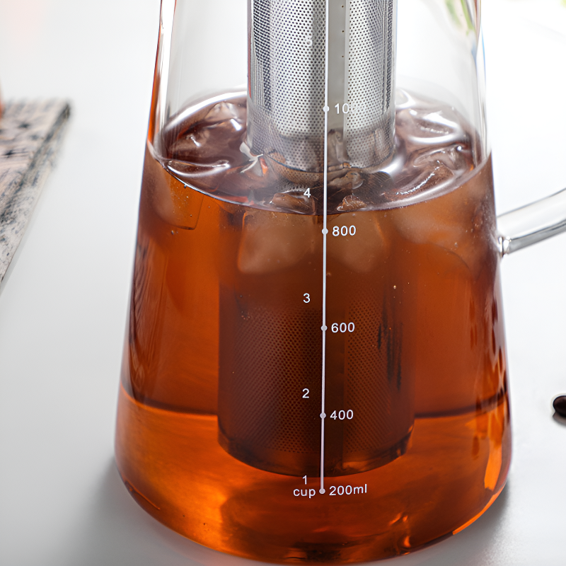 Filter Teekanne Eistee Edelstahl