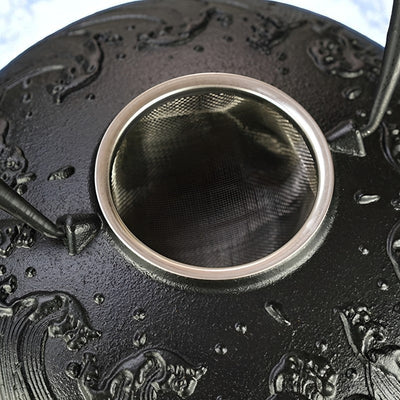 Flache Gusseisen Teekanne