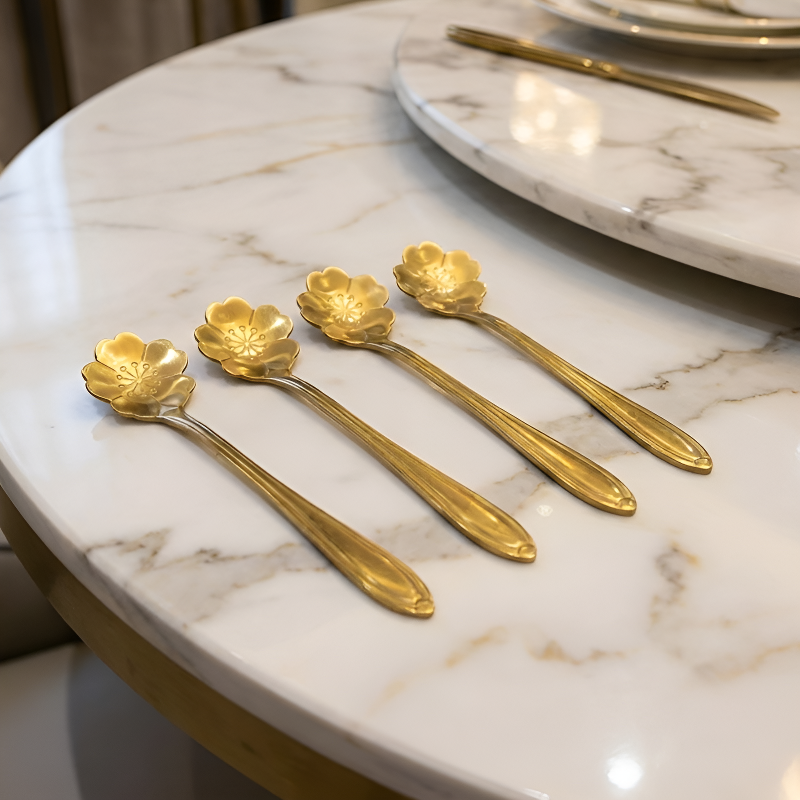 Geblümter Teelöffel