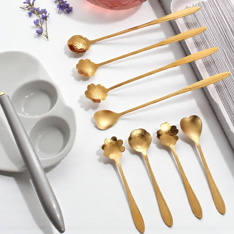 Geblümter Teelöffel