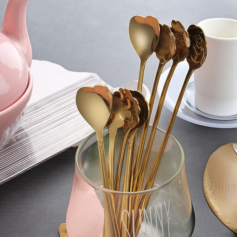 Geblümter Teelöffel