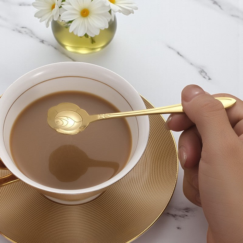 Geblümter Teelöffel