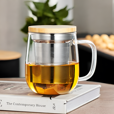 Glas Becher mit Filter