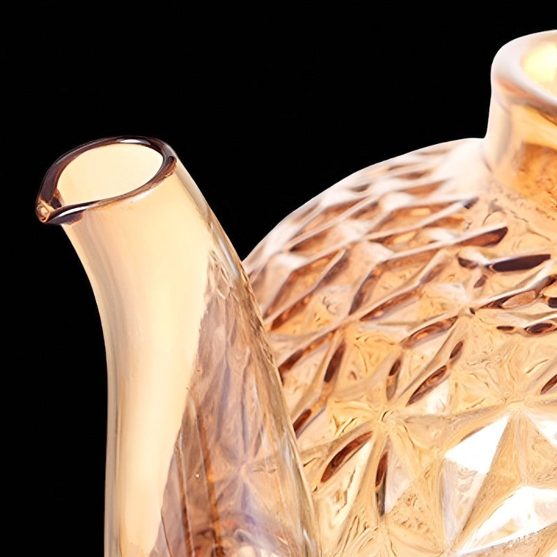 Glas Teekanne mit Filter und Stempel