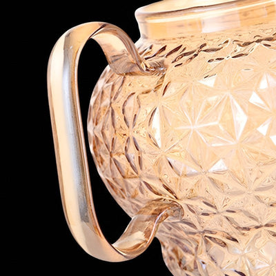 Glas Teekanne mit Filter und Stempel