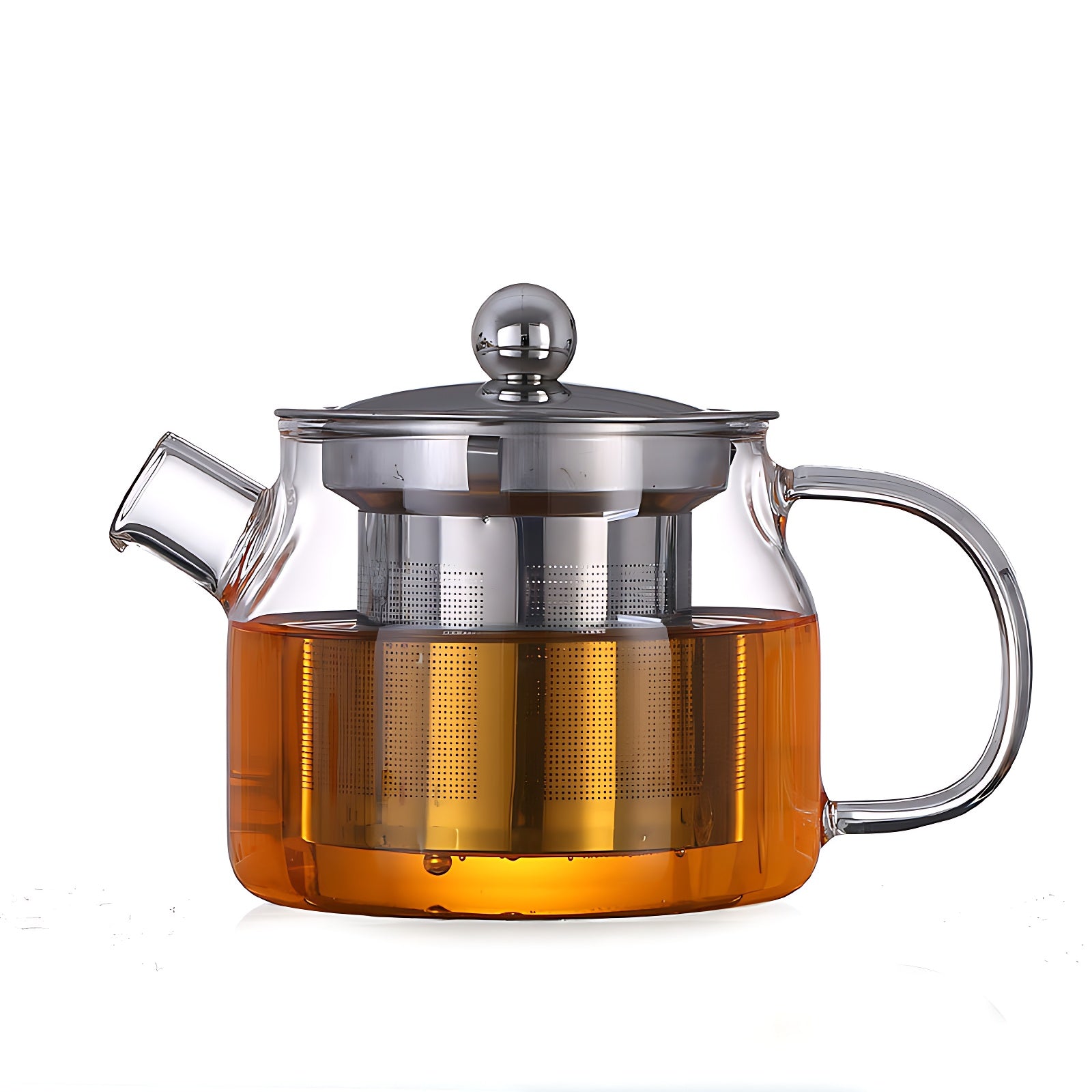 Glas Teekanne Mit Sieb Metall