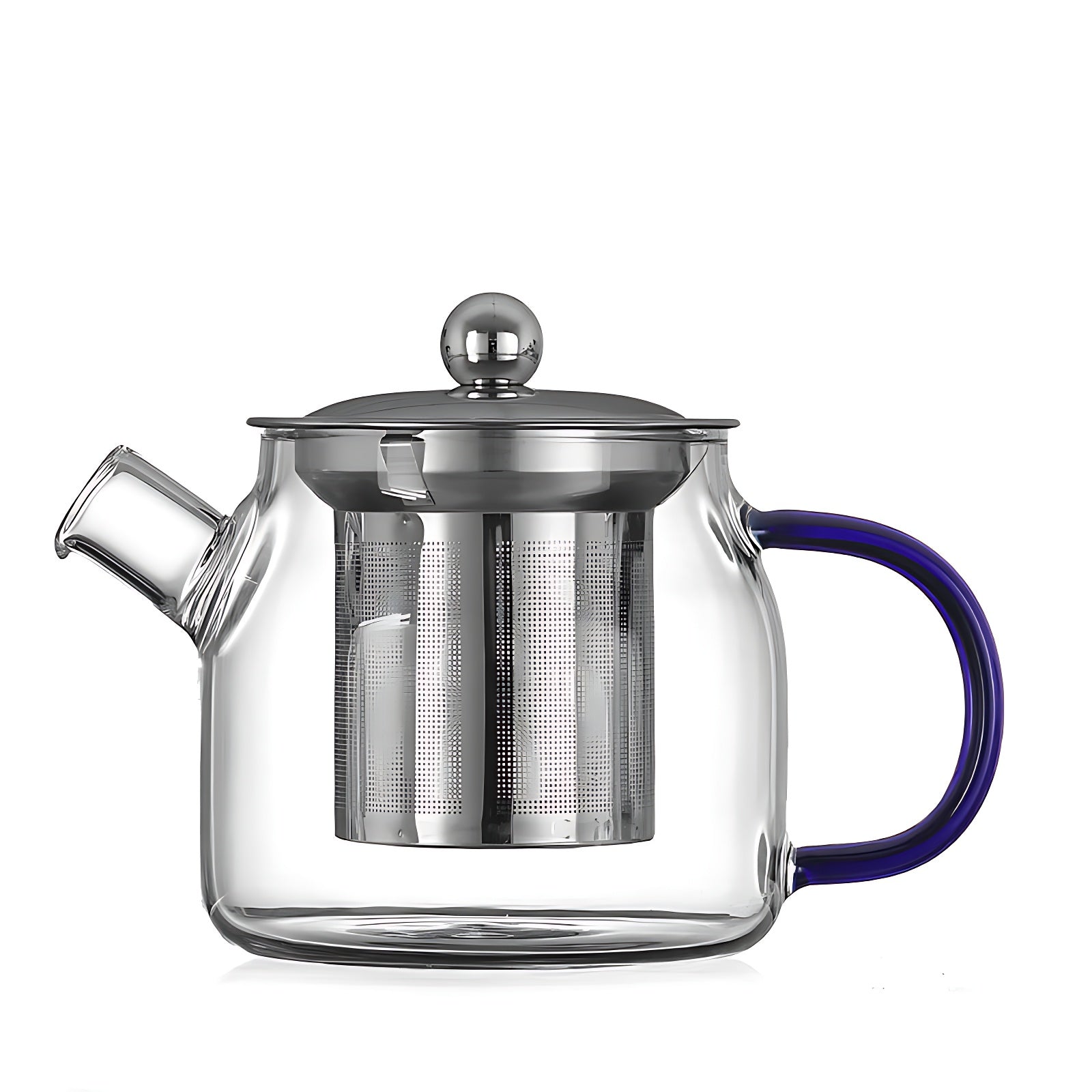 Glas Teekanne Mit Sieb Metall