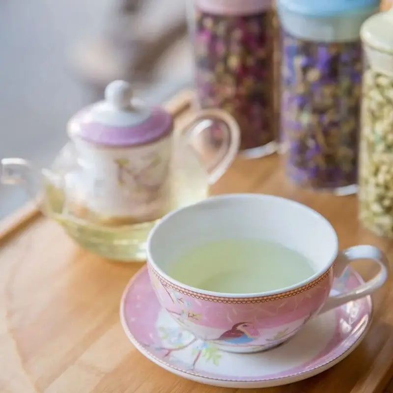 Glas Teekanne Mit Sieb Und Tasse