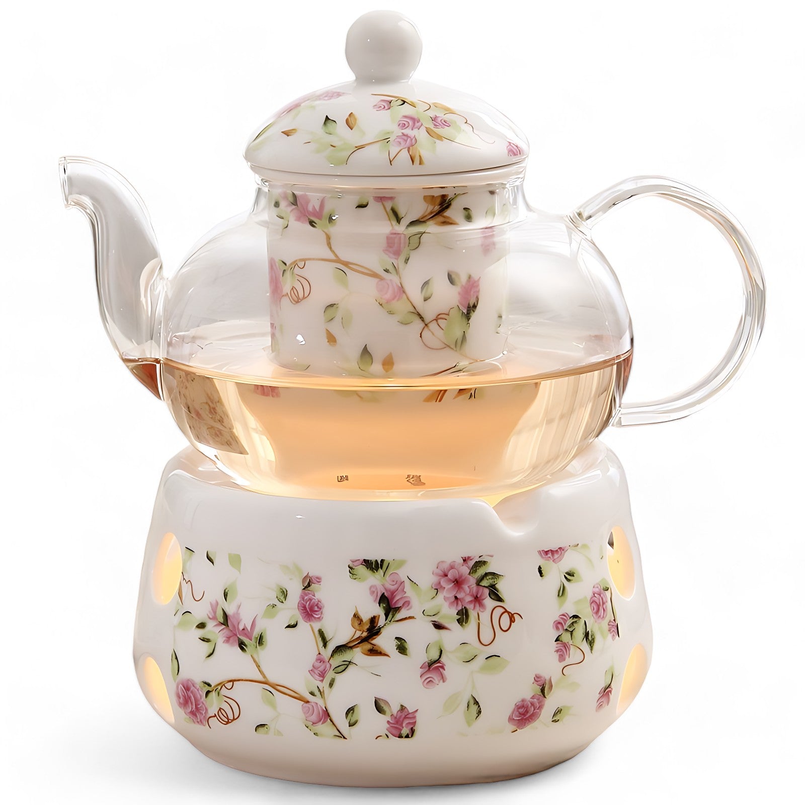 Glas Teekanne Mit Stövchen