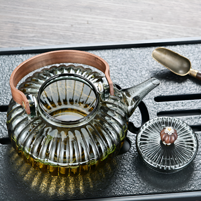 Glas Teekanne Teeblume