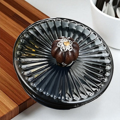 Glas Teekanne Teeblume