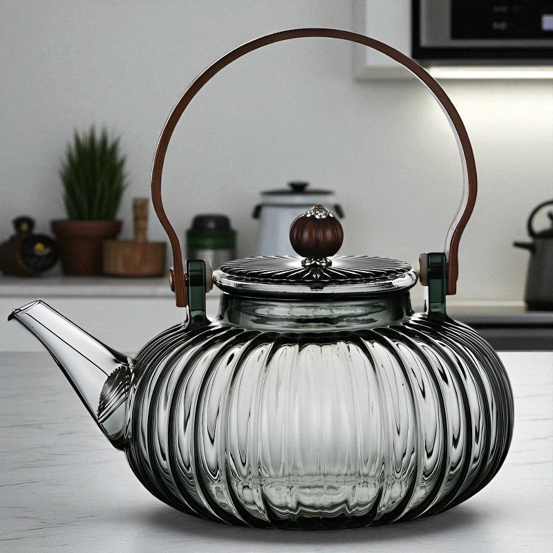 Glas Teekanne Teeblume