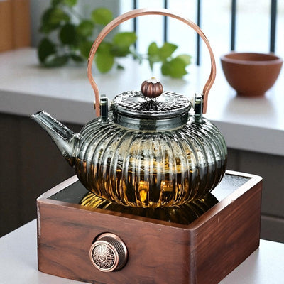 Glas Teekanne Teeblume